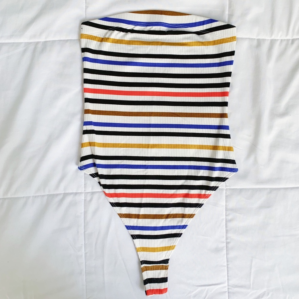 Urban Outfitters Striped Bodysuit (Thong)